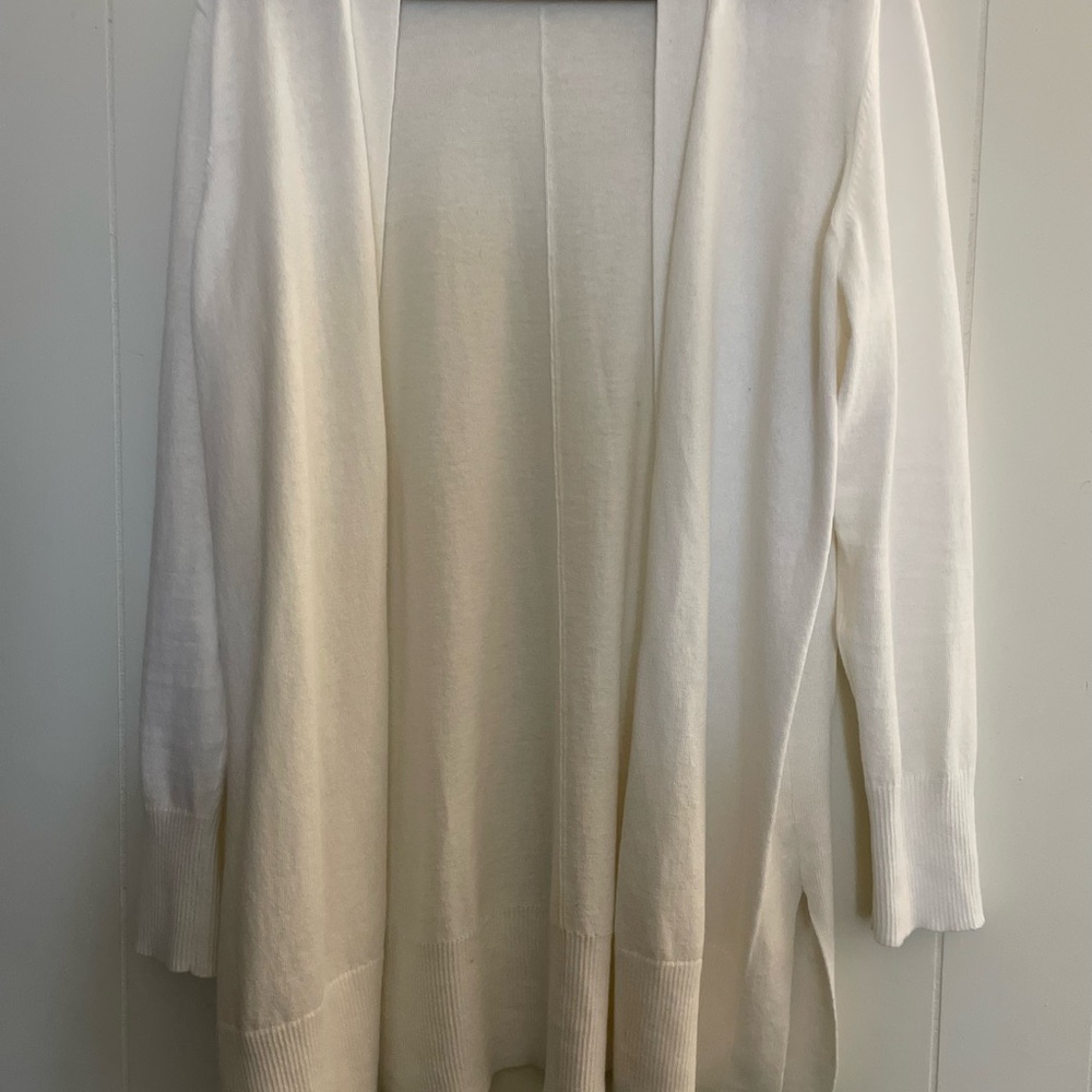 GAP Women's Cream Open-Front Cardigan